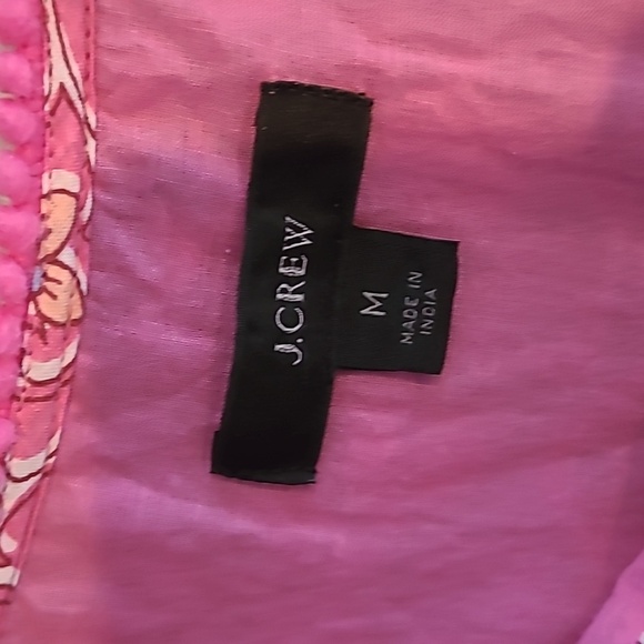 J crew pink vines tunic midi dress long needlepoint embroidery and tassel M - Picture 9 of 11